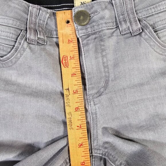 Democracy Women’s 6 Gray Ab Technology Skinny Jeans Stretch Raw Hem Embroidered - Picture 11 of 14